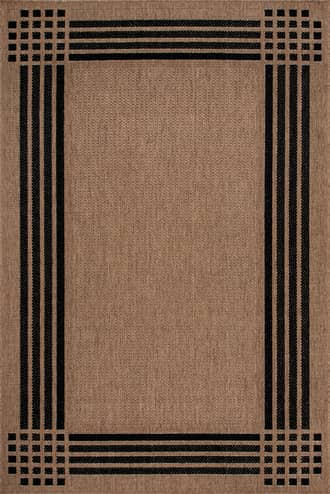 Striated Bordered Indoor/Outdoor Rug primary image