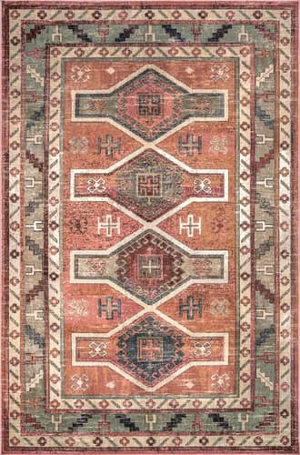 Orange Vintage Victorian Rug swatch