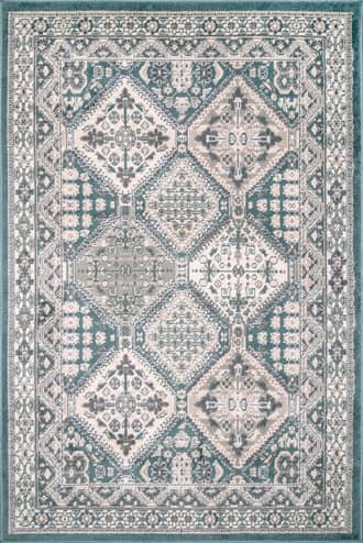Blue Melange Tiles Rug swatch