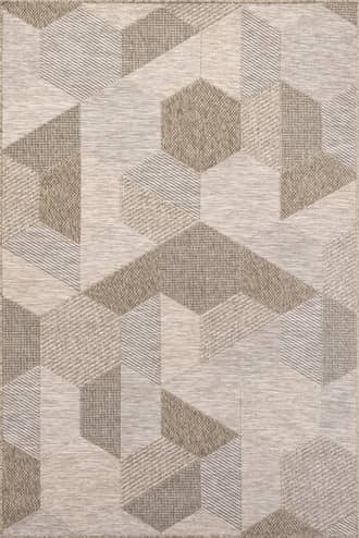Tan Akaila Kaleidoscope Indoor/Outdoor Rug swatch