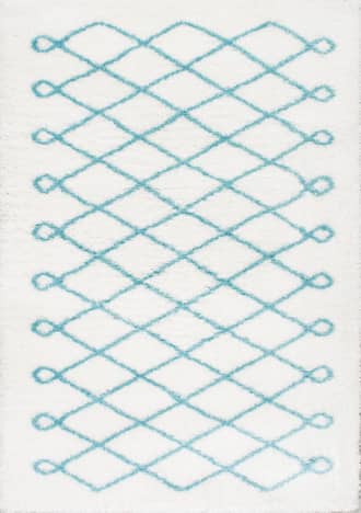 Baby Blue Diamond Loop Rug swatch