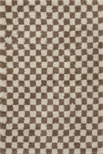 Bettie Retro Checkered Shag Rug primary image
