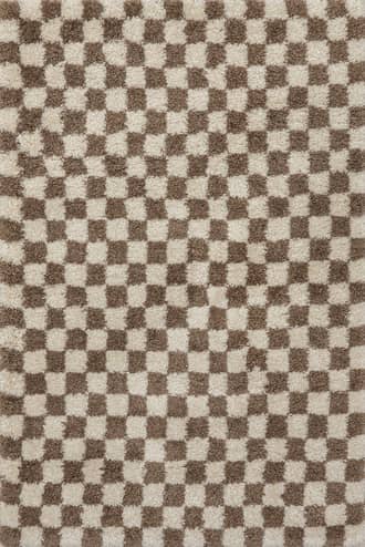 Bettie Retro Checkered Shag Rug primary image