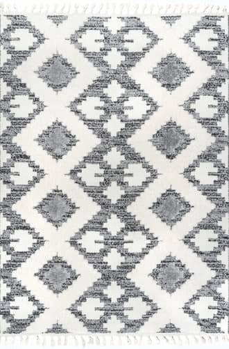 Gray Lucia Textured Aztec Trellis Rug swatch