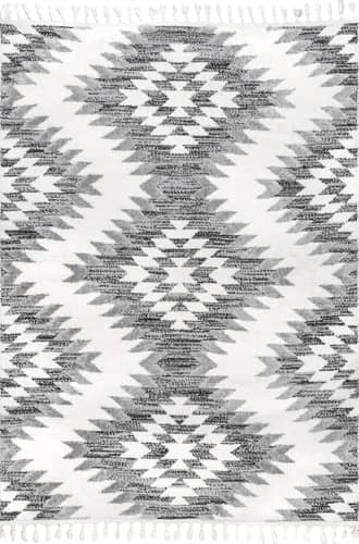 Grey Valeria Aztec Textured Rug swatch