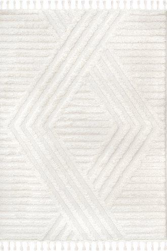 Ivory Ellie Traverse Shag Rug swatch