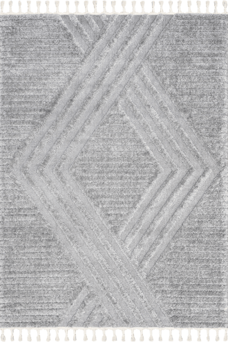 Light Grey 12' x 15' Ellie Traverse Shag Rug swatch