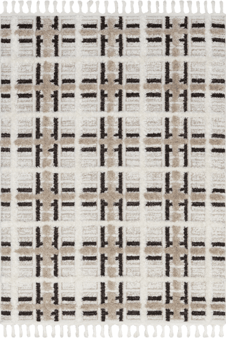 Scarletta Plaid Tasseled Rug primary image