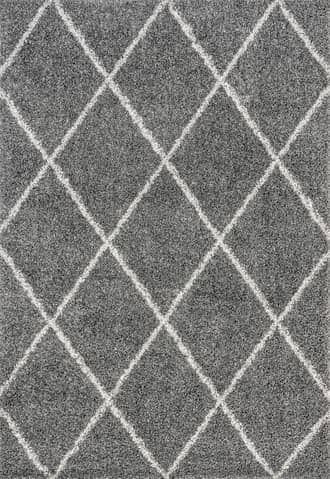 Grey 10' Easy Shag Lattice Rug swatch