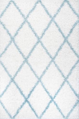 Blue Easy Shag Lattice Rug swatch