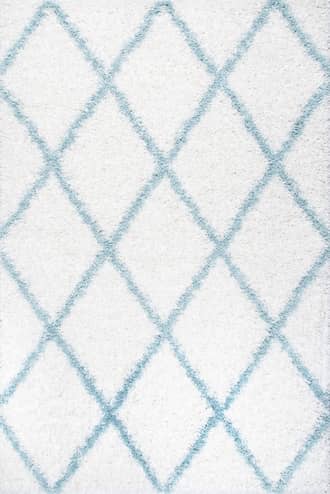 Blue Easy Shag Lattice Rug swatch