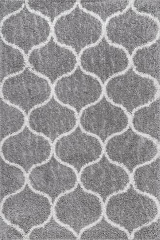 Grey 2' 8" x 8' Naomi Quatrefoil Trellis Rug swatch