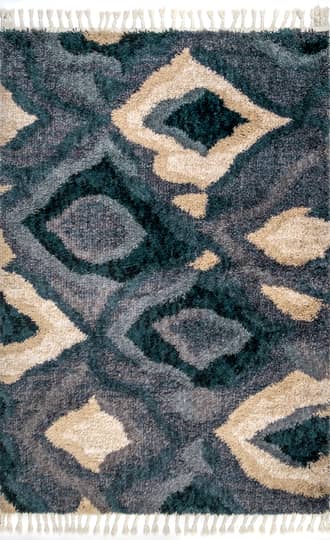 Abstract Iris Shag with Tassel Rug primary image