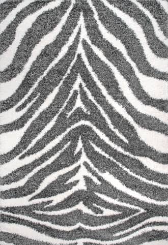 Off White Zebra Striped Rug swatch