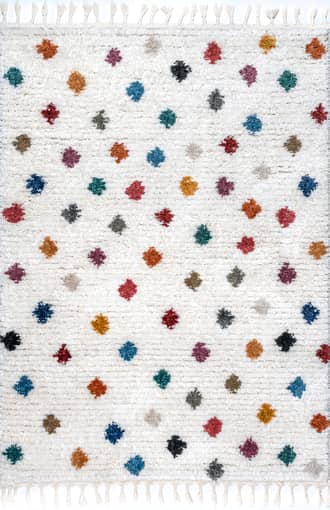 Reina Polka Dotted Tasseled Rug primary image