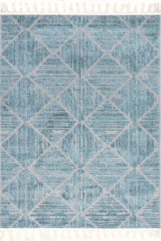 Light Blue 10' x 14' Shafali Tiled Trellis Rug swatch