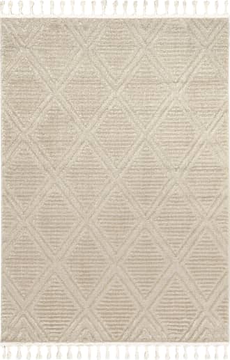 Beige 2' x 3' Balboa Textured Tile Rug swatch