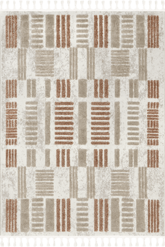 Valli Textured Geometric Tasseled Rug primary image