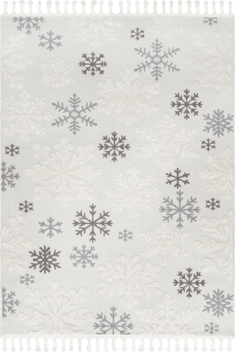 Blanche Snowflake Tasseled Rug primary image