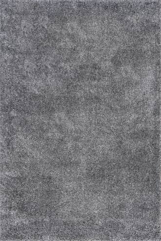 Grey 4' x 6' Plush Solid Shaggy Rug swatch