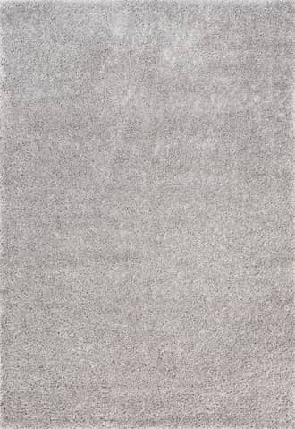 Silver 8' x 10' Plush Solid Shaggy Rug swatch