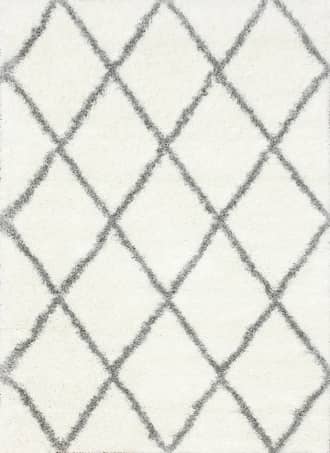 Grey Diamond Shag Rug swatch