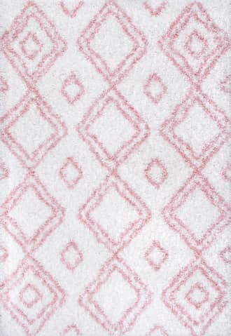 Pink Double Diamond Shag Rug swatch