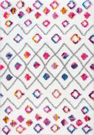 9' 2" x 12' Kids Bohemian Diamond Trellis Shag Rug primary image