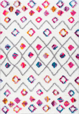 Kids Bohemian Diamond Trellis Shag Rug primary image