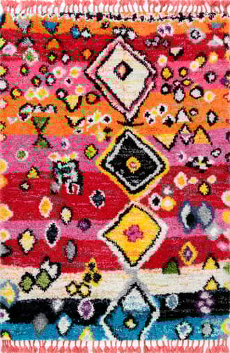 9' 2" x 12' Modern Moroccan Shag Tassel Rug primary image