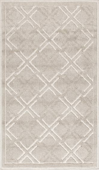 Ivory Paned Trellis Bath Mat swatch