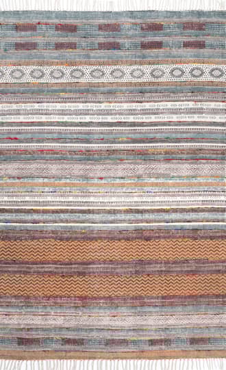 Striped Tasseled Rug primary image