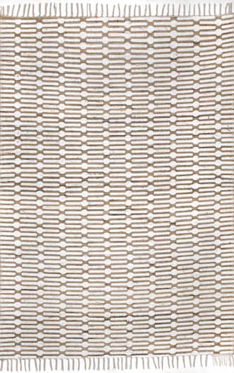 Beige Printed Winged Trellis Rug swatch