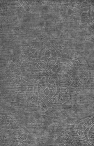 Grey Wool Medallion Rug swatch