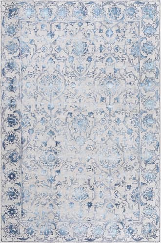 Blue Faint Glimmering Garden Rug swatch