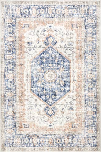 Blue 6' 7" x 9' Florid Dreams Rug swatch