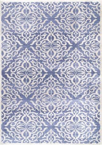 Blue Wrought Iron Trellis Rug swatch