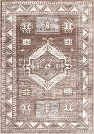 Brown Faded Geometric Rug swatch