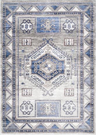 Blue Faded Geometric Rug swatch