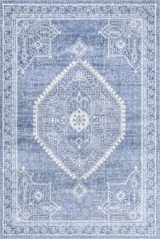 Blue Serrated Emblem Rug swatch