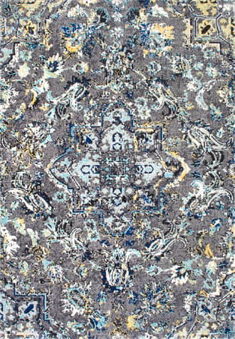 Multicolor 6' 7" x 9' Pointelle Paisley Rug swatch