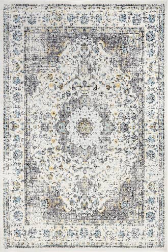 Grey Distressed Persian Rug swatch