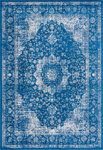 Dark Blue 5' x 7' 5" Distressed Persian Rug swatch