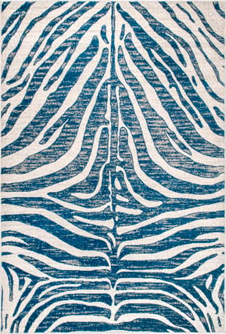 Blue Zebra Stripes Rug swatch