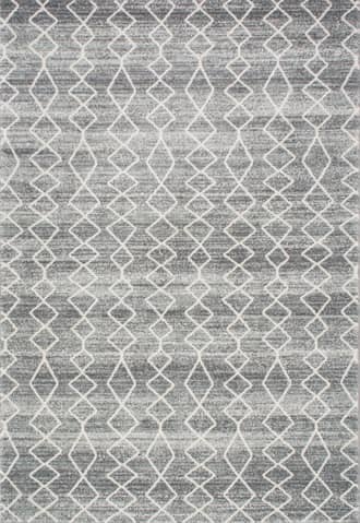Gray Moroccan Lattice Rug swatch