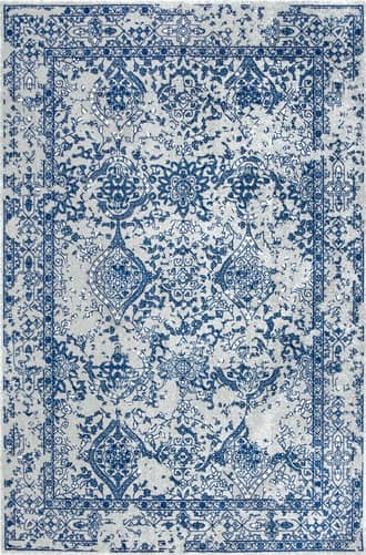 Light Blue Floral Ornament Rug swatch