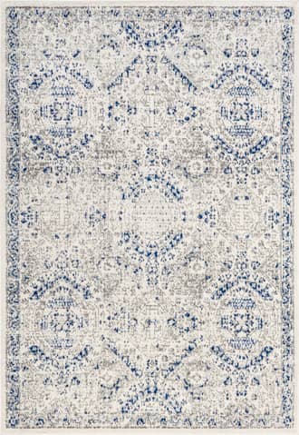 Blue 8' x 10' Honeycomb Labyrinth Rug swatch