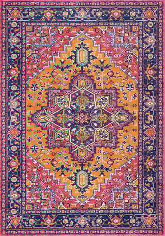 Purple 4' x 6' Katrina Blooming Rosette Rug swatch