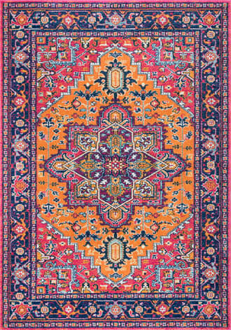 Purple 2' x 3' Katrina Blooming Rosette Rug swatch