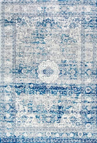 Light Blue 10' x 13' Distressed Persian Rug swatch